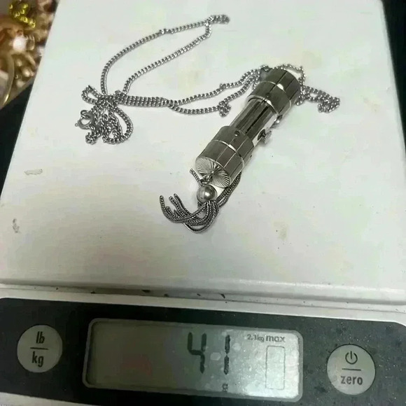 Catorex Buchurer Vintage Manual Wind Slide Watch Pendant Necklace 925 silver - Picture 5 of 6